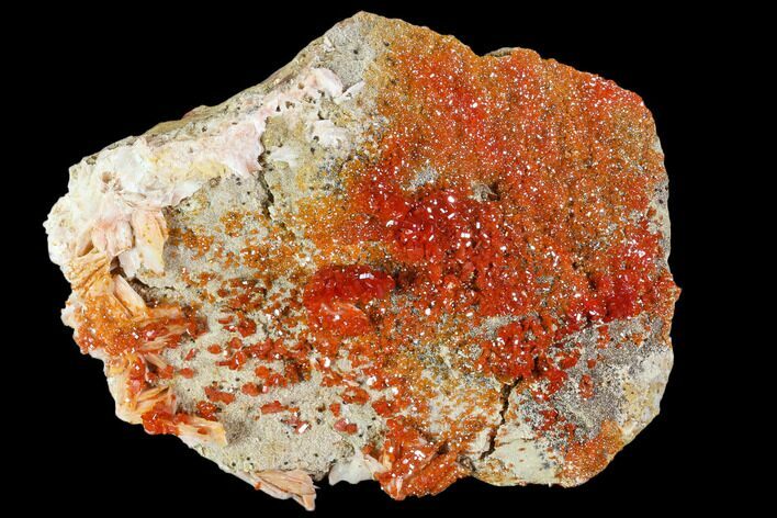 Ruby Red Vanadinite Crystals With Barite - Morocco #104741